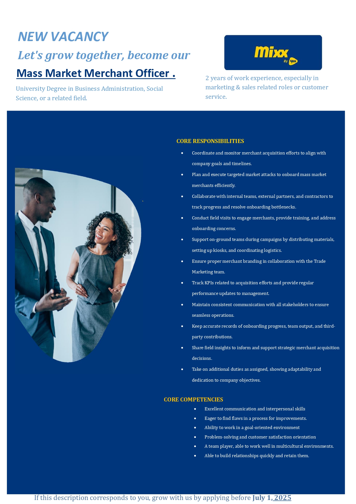 Mass Market Merchant Officer Vacancy